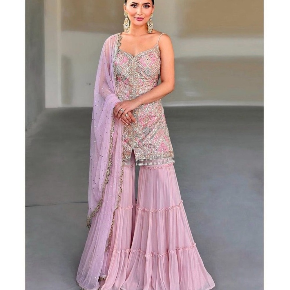 Pink Sharara Suit
